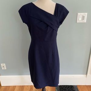 JCrew Asymmetric Sheath Dress - Navy